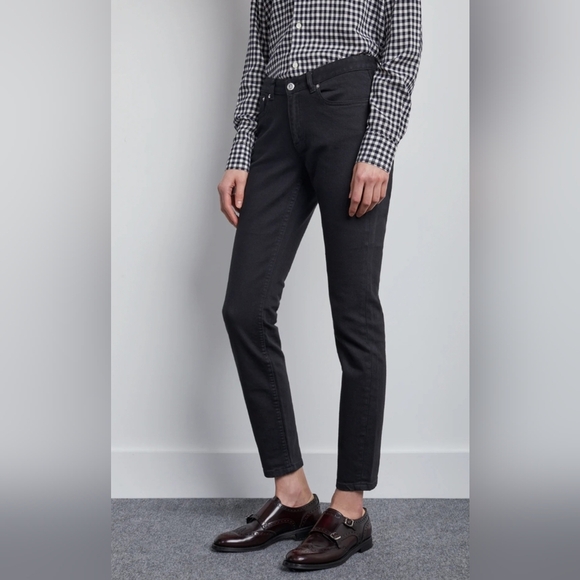A.P.C Jean Moulant Noir Black Skinny Jeans  Size 28 NWT - Picture 2 of 13